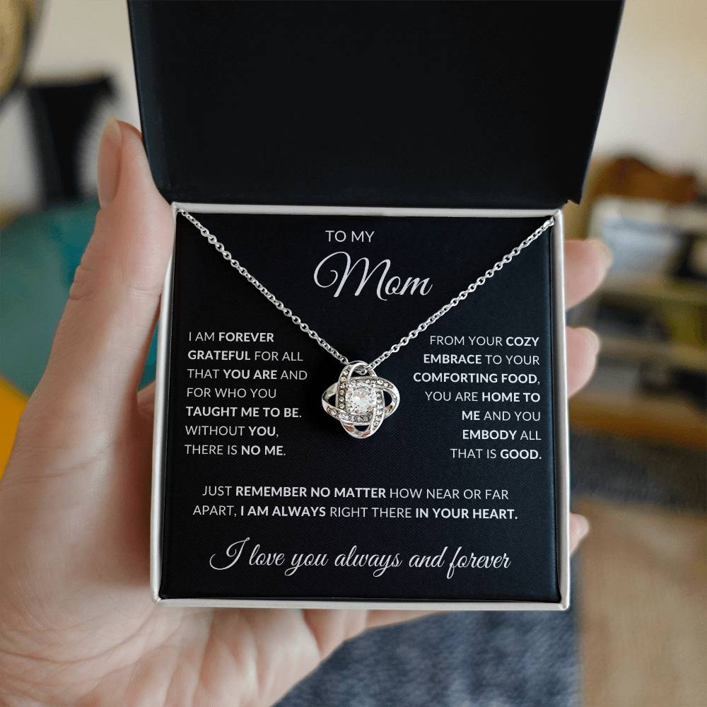 Mom | Am Forever Grateful | Love Knot Necklace | Mother's Day Gift