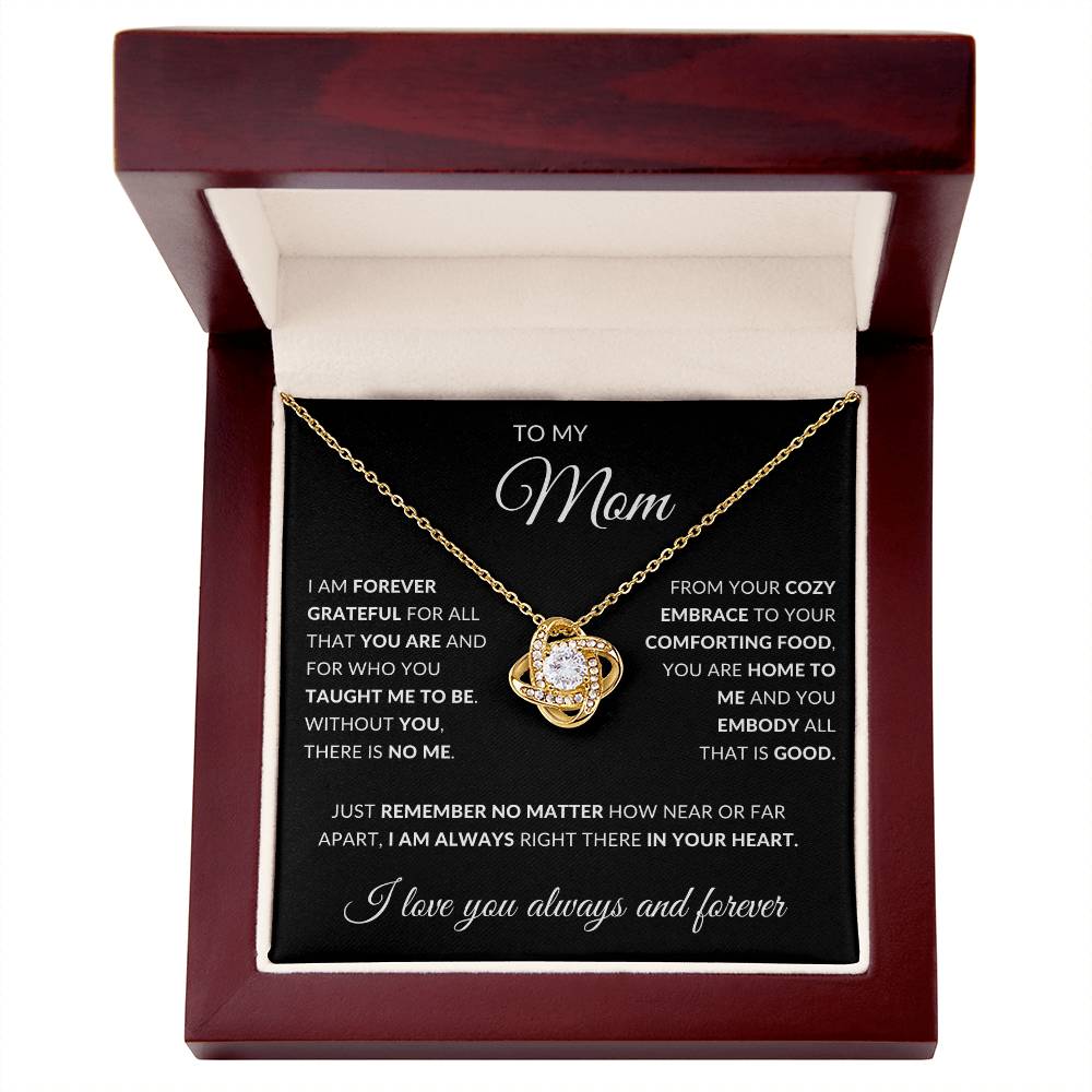 Mom | Am Forever Grateful | Love Knot Necklace | Mother's Day Gift