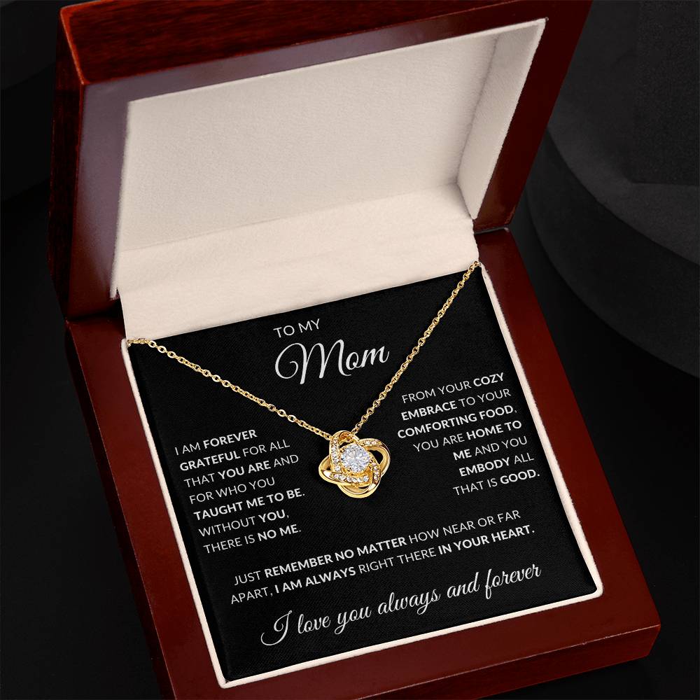 Mom | Am Forever Grateful | Love Knot Necklace | Mother's Day Gift