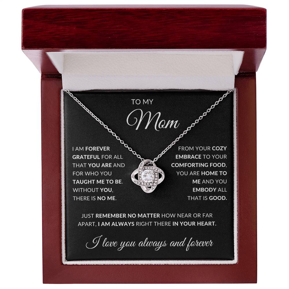 Mom | Am Forever Grateful | Love Knot Necklace | Mother's Day Gift